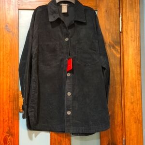 Matty M. Dark Emerald Green Shacket Button Down Shirt